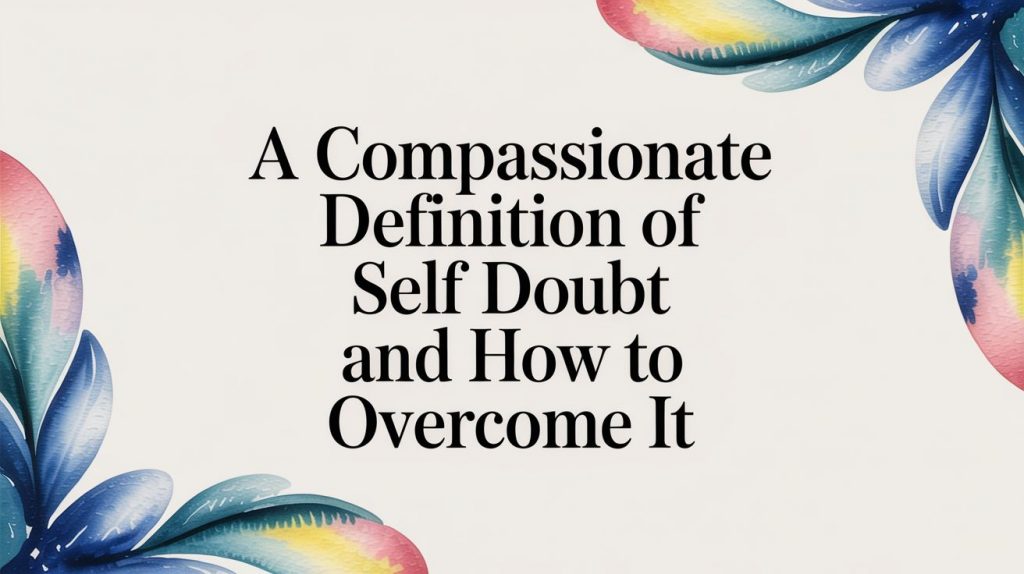 A Compassionate Definition of Self Doubt and How to Overcome It